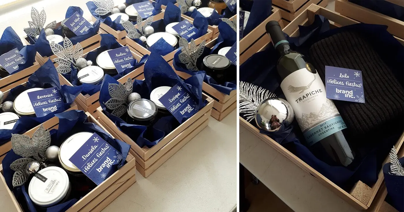 Cajas de regalo corporativas personalizadas con branding